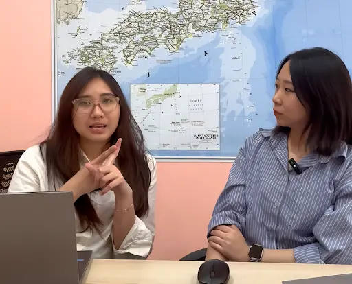 Kak Shintya saat menjelaskan mengenai Cek Kesiapan Kerja Jepang di Human Mandiri Indonesia