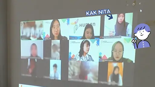 Kak Nita saat mengikuti tes seleksi di HMI secara online tanggal 10 September 2024